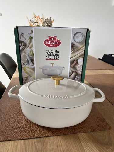 Bräter gusseisen 23cm weiß - gusseisen,